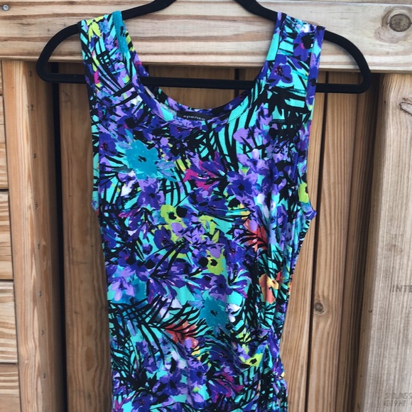 NWOT! - SPENSE Floral Print Side Tie Sleeveless Maxi Dress - Picture 3 of 7